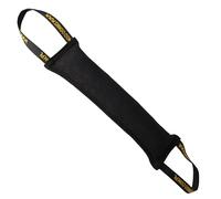 Dingo Waldemar Rutkowski Nylon and Cotton Tug Toy for Dogs - Double-Stitched, 2 Strong Handles, Heavy-Duty Bite Tug for Training and Play - Handmade in Poland, 50 x 8 cm, Black (10544)