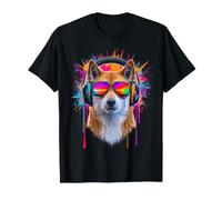 Dingo Wearing Headphone T-Shirt