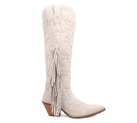 Dingo Women's Super Star Western Boot, White, 6 UK