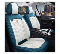 DINGQINGYUN Car Seat Covers for Mercedes C Class C180 C200 C230 C240, Leather Seat Cover Front and Rear Seat Protectors, Non-Slip Waterproof Durable Vehicle Seat Covers, 5 Seat(Blue-White)