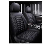 DINGQINGYUN Full Set Car Seat Covers Fit For Volkswagen T-Cross T-Roc Taigo, Car Seat Covers PU Leather Seat Cover Set 2-Seat, Breathable Wear Resistant Waterproof(A(Black))