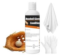 DINGSEN 300ml Baseball Glove Oil & Towel - Prolong Lifespan - Glove Oil to Break in Gloves Prevent Cracking/Odor