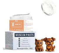 DINGSEN 6.35 oz Exhibit Gel for Museum Exhibition, Clear Removable Exhibit Wax,Reusable No Residue to Secure Decor, Artifacts Against Drops, Vibration and Shocks for Antiques, Glass, Ceramic