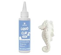 DINGSEN Liquid Polymer Clay 4oz, White Liquid Clay for Oven-Bake, for DIY Enthusiasts, Easy to shape & multi-mold compatible
