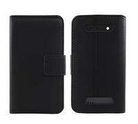 Dingshengk Black Premium Business Flip Genuine Real Leather Protector Case TPU Silicone For Cubot KingKong mini/KingKong Mini 2 / KingKong Mini 2 Pro Magnetic Card Slot Wallet Protective Bumper