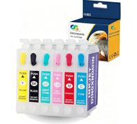DINGXINDAYIN Caidi 1 Set of Refillable Empty Cartridges T079 Compatible with Stylus Photo Printers 1400, 1500W, P50, PX650, PX660, PX700W, PX710FW, PX720WD