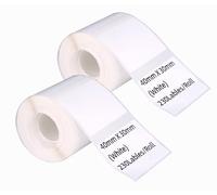 DINGYI 2 Rolls Thermal Papers Compatible with M110/120 Printer White Adhesive Waterproof 40x30mm 230 Labels/Roll Thermal Printer Paper for Barcode Retail Home Office (2, 40 * 30mm)