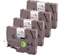 DINGYI Label Tape Compatible Label Printer Tape 12mm 0.47In Label Tape | Replacement for Touch Tze-231,Black on White,4 Pack Suitable for Household, Office, Studio, Commercial, School, Hospital use