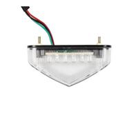 DINGYIG Universal 12V Motorcycle Tail Rear Light Turn Brake Stop Lights License Plate Light Tail Light(WHITE)