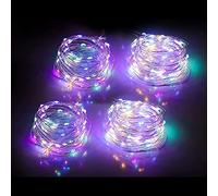 DingYongliang 5 Pack Battery Fairy Lights with 3 Modes | 2M 20-LED Silver Wire String Lights | IP65 Waterproof Indoor & Outdoor Decoration for Jars, Christmas, Weddings & Bedrooms (Multicolor)