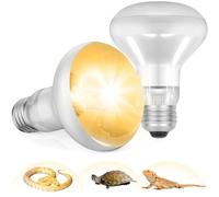 Dinhauyon E27 Reptile Heat Lamp, 2 Pack Reptile Heat Lamp Bulbs, Aids Wellbeing & Colour Vision for Tortoise Lizard Snake and All Reptiles (220-240V, 100W)