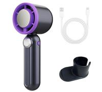 Dinhauyon Portable Dual Cooling Handheld Fan, Desk Fans, 4000mah Handheld Fan, Type c Charging Detachable Base & Phone Stand (17cm, Grey)