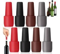 Dinhauyon Silicone Bottle Sealer, 8 Pcs Wine Stoppers Sealer with 4 Types, Fit a Variety of Glass Bottles, Reusable Bottle Cap for Bottles Stoppers of to Keep The Wine Champagne Beer Fresh