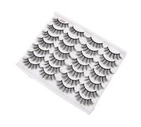 DINHEAROM 1 Box Curled Natural Black Stem False Eyelashes Handmade Tapered Tips Female Makeup Decorative Lashes for Salon and Personal Use