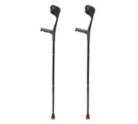 DINHEAROM 1 Pair Ergonomic Forearm Crutches: 38-47" Adjustable Height Elbow Crutches with Anti-Drop Cuff Reduces The Hassle of Picking Up, for Eldery & Disabled