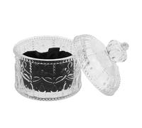 DINHEAROM 1 Set Large Body Powder Puff and Container | Washable Soft Puff for Loose and Pressed Powder | Reusable Glass Jar with Applicator for, Touch-Ups