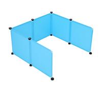 DINHEAROM 1 Set Plastic Splash Guard for Cat Litter Box - Dog Potty Tray Enclosure - Square Shields Urine Guard Panels for Puppies Training Pee Pad Pan Blue