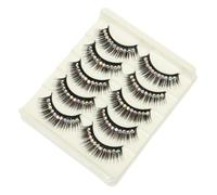 DINHEAROM 10 Pairs Long Rhinestone Fake Eyelashes for Women Shiny Glitter Gem Decorative Lashes Thick Dramatic Extensions for Stage Performance Parties Cosplay Halloween and Daily Makeup