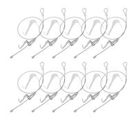 DINHEAROM 10 Sets Picture Rail Hanging System Hooks for Hanging Pictures with Stainless Steel Wire Easy to Install and Length Adjustable for Art Displays and Home