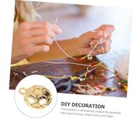 DINHEAROM 100pcs DIY Handmade Football Accessories for Jewelry Making Gold Charms for Necklace Bracelet Earring Pendant Craft Supplies and Detailed for Creative Crafting