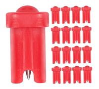 DINHEAROM 100Pcs Eyelash Glue Bottle Pins Replacement Tips Red Plastic Nozzle for Plastic Bottles Easy-operate Applicator Needle for Eyelash Extension Adhesive and Practical Beauty Salon