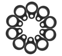 DINHEAROM 100pcs Silicone Buckles Flexible Loops Rings for Necklace Lanyard Key Ring Holder Lost Silicone Band