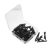 DINHEAROM 100pcs Silicone Eyelash Curler Pads - Gentle Replacement Refills for Eyelash Perming - Black Flexible Soft Cushion for Curler Refill