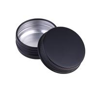 DINHEAROM 10pcs Aluminium Cosmetics Containers Mini Box for Makeups 20ml Black with Seamless Lid Closure Portable Simple Design Modern Art Beauty for Home and Camping
