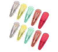 DINHEAROM 10pcs Candy Colored Snap Hair Clips and Women, Small Side Bangs Hairpins Set with Cute Kawaii Design, Short Hair Accessories for School and Daily Use