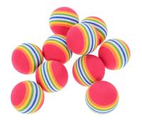 DINHEAROM 10pcs EVA Rainbow Floating Balls for Pets Interactive Chew and Training for Cats and Kittens Lightweight Snack Balls for Fetch and Exercise Vibrant Random Colors Random Color