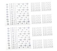 DINHEAROM 10pcs Face Rhinestones Stick On, Self-adhesive Ab Rhinestones for Makeup, Multi-color Flatback Resin Gems Stickers for Stage Performance and Festival Party