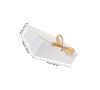 DINHEAROM 10pcs Folding Lid Boxes for Presents with Ribbon White Cardboard Boxes for Birthday and Valentine's Day Lightweight Multipurpose