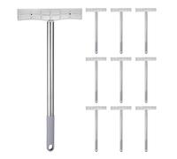 DINHEAROM 10pcs Handheld Sign Holder Placard Holder 17.10x7.66x0.79in Lightweight Detachable Stainless Steel Double Sided Design for Airport Pickup Areas and Tour Guides