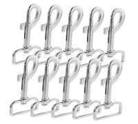 DINHEAROM 10Pcs Heavy Duty Dog Leash Clasp Bolt Snaps Durable Pet Accessory Clips for Leashes Key Chains More Resistant for Easy Use