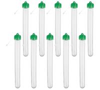 DINHEAROM 10pcs Small 20ml Plastic Testing Tubes with Screw Caps, Lightweight Ps Laboratory Vials for Travel and Sample Storage