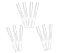DINHEAROM 10pcs Transparent Twisting Pens Cosmetic Refillable Container with Brush Tip for Lip Gloss Nail Oil Essential Oils Portable Applicator Tubes for Travel and Home Use