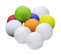 DINHEAROM 10Pcs Wear Resistant Golf Training Balls Professional Blank Practice Balls for Teens Adults for Home Stadium School Use Random Color