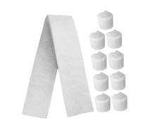 DINHEAROM 10pcs White Aquarium Filter Sponge Pads Thick High Density Reusable Filter Media for Fish Tanks Ponds Turtle Tanks Salt Freshwater Easy Cut to Fit