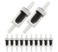DINHEAROM 12pcs Fish Tank Control Valve, Plastic Check Valves for 4.5 Mm/0.18 Inch Aquarium Air Pump Tubing, One Way Inline Parts for Airline Accessories