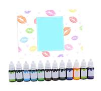 DINHEAROM 12pcs Lip Gloss Pigment Set Natural Vegetarian Pigments White Composite Material Variety of Color Choices for DIY Lip Gloss Making Supplies