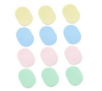 DINHEAROM 12pcs Thick Cosmetic Facial Sponges for Deep Cleansing and Makeup Removal Soft Breathable Puff for Gentle Face Washing and Daily Skincare Use