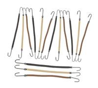 DINHEAROM 15Pcs Elastic Bungee Hair Ties for Thick Hair Durable Styling Accessories Comfortable Hook Design for All Hair Types for Ponytails and Updos