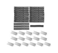 DINHEAROM 16 Sets Price Display Cube: Number Letter Price Tag Cube Blocks Adjustable Euro Label Display Stand Small Counter for Jewelry Retail Vending Machine