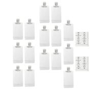 DINHEAROM 17-Piece Travel Cosmetic Packing Set Portable Squeezable Toiletry Bottles for Shampoo Lotion and Shower Gel for Women and Busy Travelers