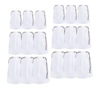 DINHEAROM 18pcs Pe Drawstring Bags for Travel and Storage, Waterproof Small Organiser Bags for Sweaty Towels and Swimsuits, for Separating Clean and Dirty Clothes at The Spa Or Park