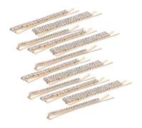 DINHEAROM 18pcs Rhinestone Bobby Pins Sparkly Hair Clips Decorative Side Barrettes for Weddings Prom Party Everyday Women Hair Accessories
