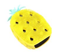 DINHEAROM 1Pc Cartoon Pineapple Shape Silicone Bath Brush Yellow Shower Washing Brush for All Skin Types Durable Exfoliating Sponge for Relaxing Bath Experience