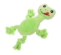 DINHEAROM 1Pc Cute Dog Care Bite Resistant Interactive Frog for Puppies Oral Cleaning Molar Plaything Engaging Sounds for Fun Teething for Dogs