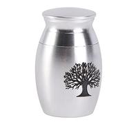 DINHEAROM 1Pc Stainless Steel Pet Ash Container Urn Durable Cinerary Jar for Dogs and Cats Lightweight Portable Design for Pet Cremated Ashes Simple and Natural Style