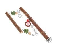 DINHEAROM 1set Suspending Parrot Swing Toy Natural Wood Bird Accessory for Pets Safe and Creative Design for Chewing and Playing for Parakeets and Budgies